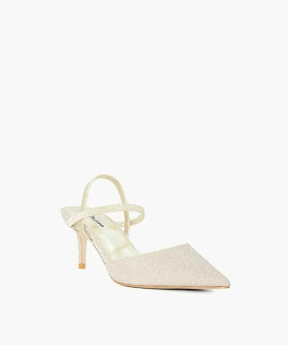Dune London Court Shoes Women Classical Gold Metallic Slingback Courts Metallic
