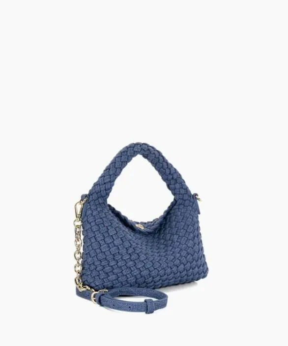 Dune London Deliberate Bags Women Dinkydeliberate Blue Small Woven Shoulder Bag Blue