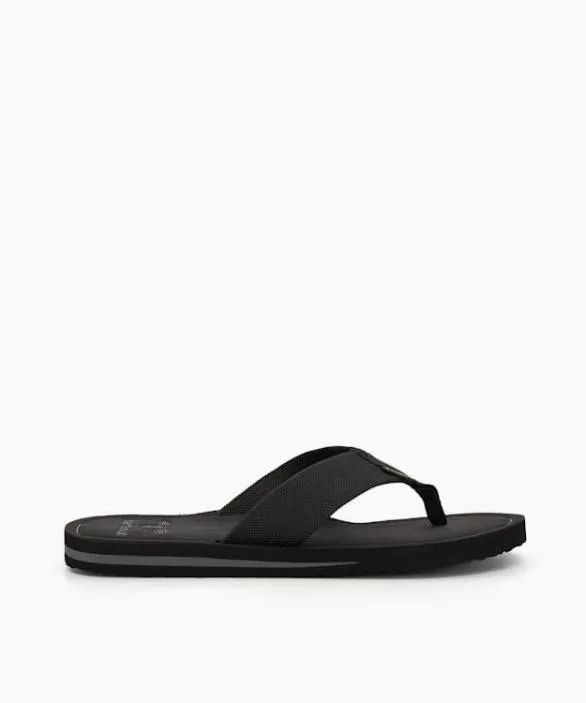 Dune London Flip Flops Men Toemann Black Casual ToePost Sandals Black