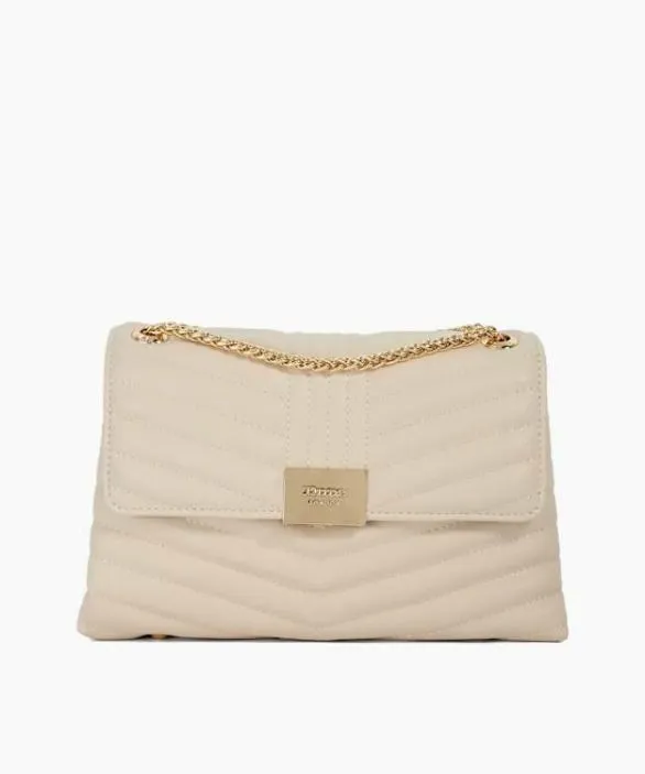 Dune London Handbags Women Dellaos Ecru Gold Chain Handle Shoulder Bag White