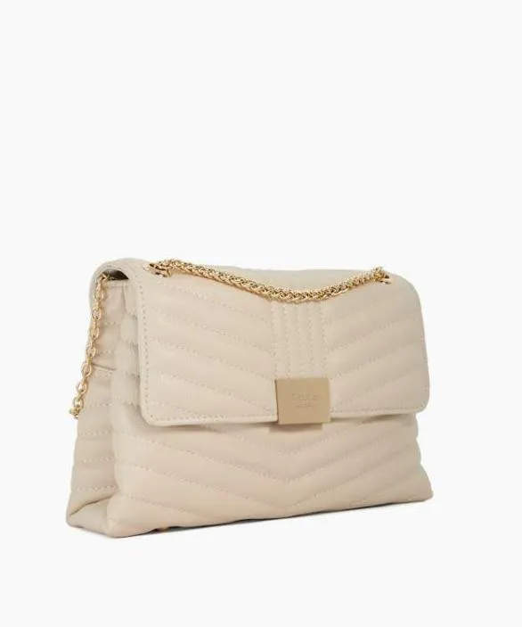 Dune London Handbags Women Dellaos Ecru Gold Chain Handle Shoulder Bag White