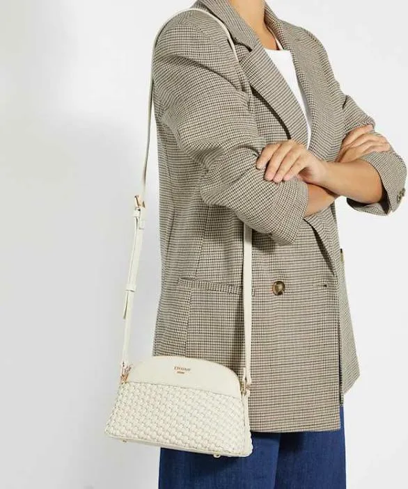 Dune London Handbags Women Distinct Cream Woven Crossbody Bag Neutral