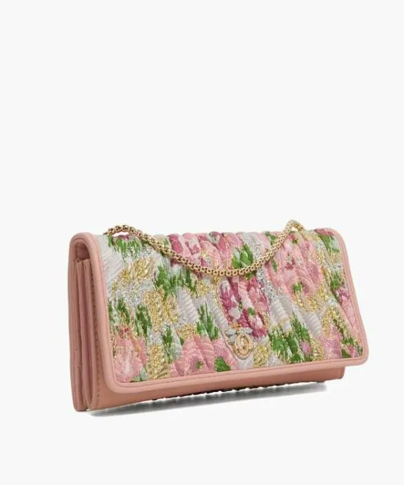 Dune London Handbags Women Strong Pink Quilted Floral Cross Body Bag Pink
