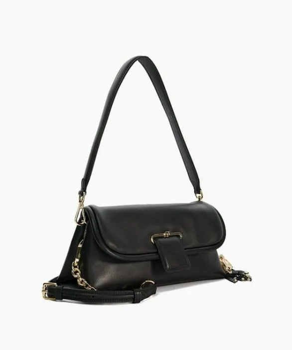 Dune London Leather Bags Women Chelsea Black Leather Shoulder Bag Black Leather