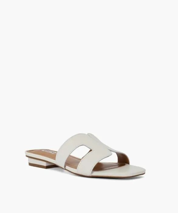 Dune London Loupe Sandals Women Loupe White Smart Slider Sandals White