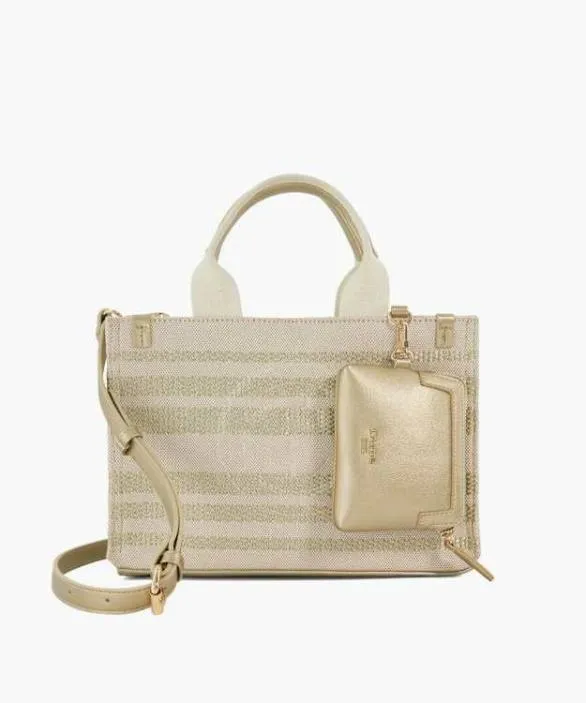 Dune London Tote Bags Women Dinkideltra Gold Canvas Shopper Bag Metallic