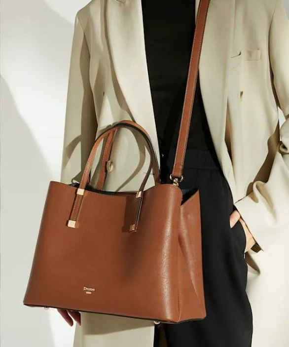 Dune London Tote Bags Women Dorrie Tan Medium Tote Bag Brown