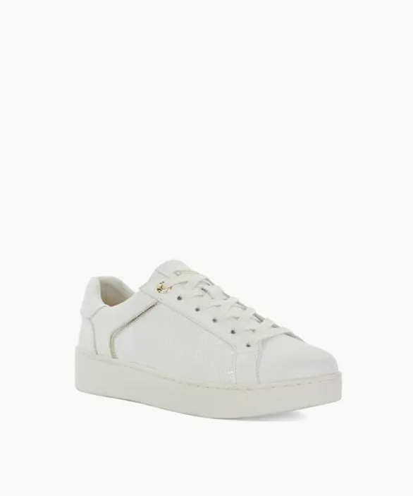 Dune London Trainers Women Elli White Lace Up Chunky Flatform Trainers White
