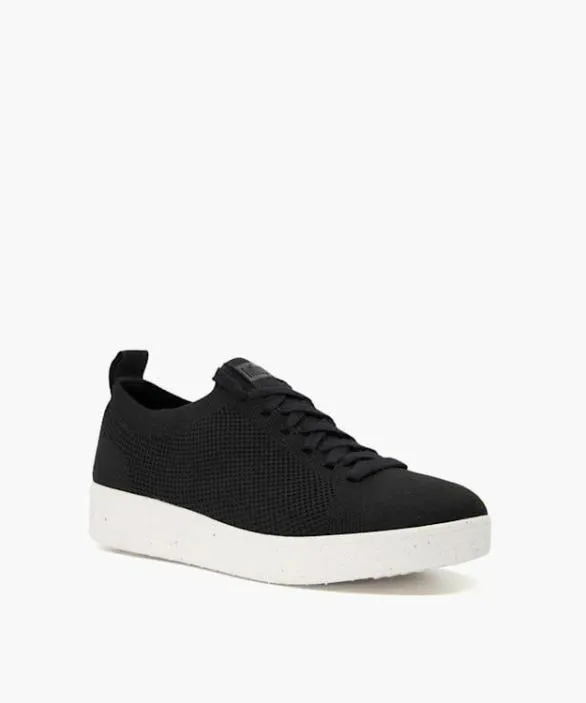 Dune London Trainers Women Rally E01 Multi Black Textured Fabric LaceUp Trainers Black Fabric