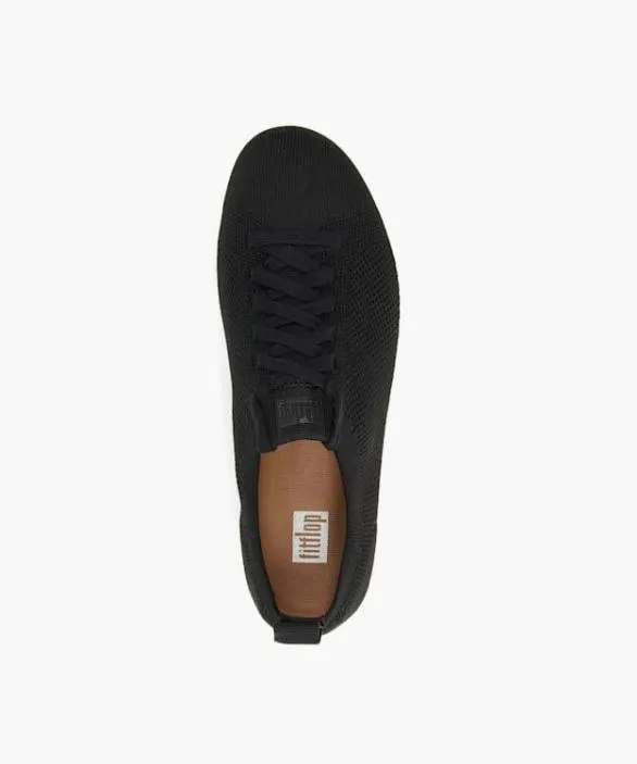 Dune London Trainers Women Rally E01 Multi Black Textured Fabric LaceUp Trainers Black Fabric