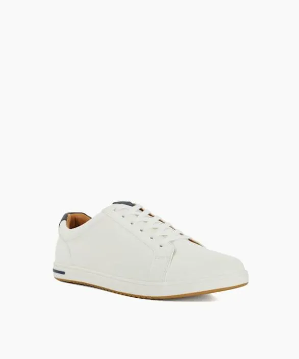 Dune London White Shoes Men Tezzy White Wide Fit Trainers White