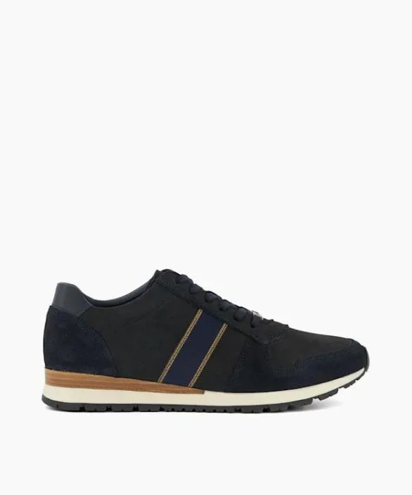 Dune London Wide Fit Shoes Men Treck Navy Wide Fit Lace Up Runner Blue