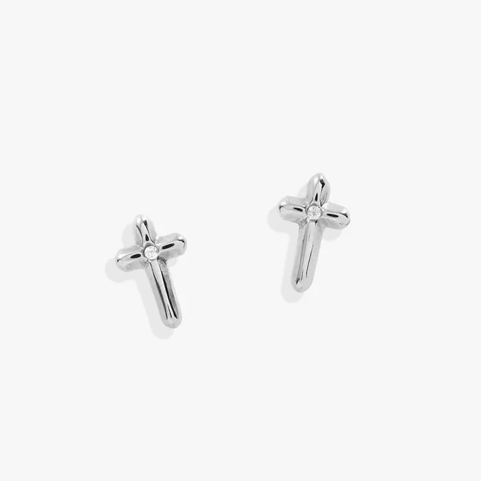 Earrings Women Alex And Ani Crystal Cross Mini Stud Earrings Stainless Steel Gold