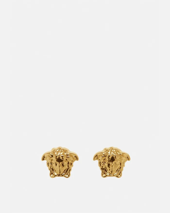 Earrings WomenMen Versace Medusa Stud Earrings Light Gold