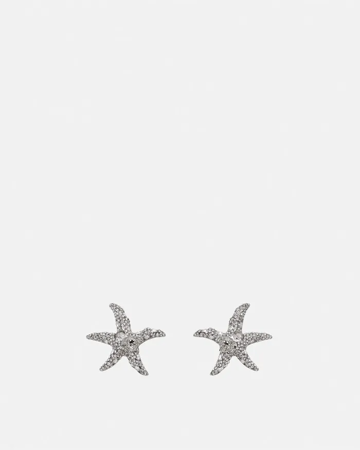 Earrings Women Versace Barocco Sea Earrings Silver