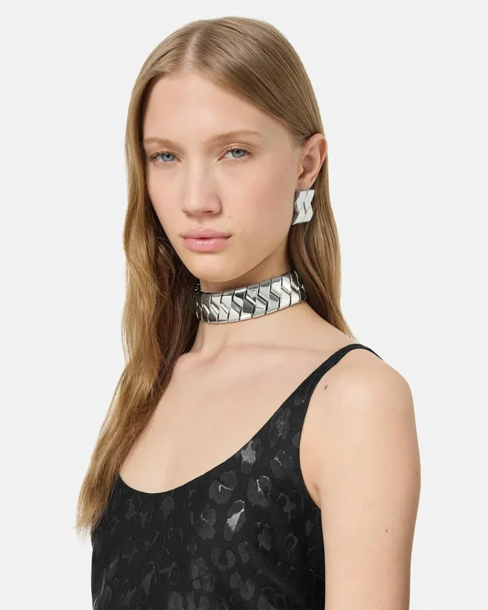 Earrings Women Versace Bind Earrings Silver
