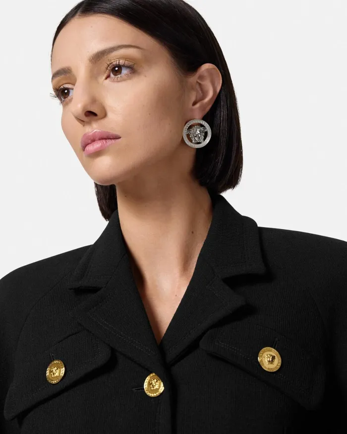 Earrings Women Versace Medusa 03995 Earrings Silver