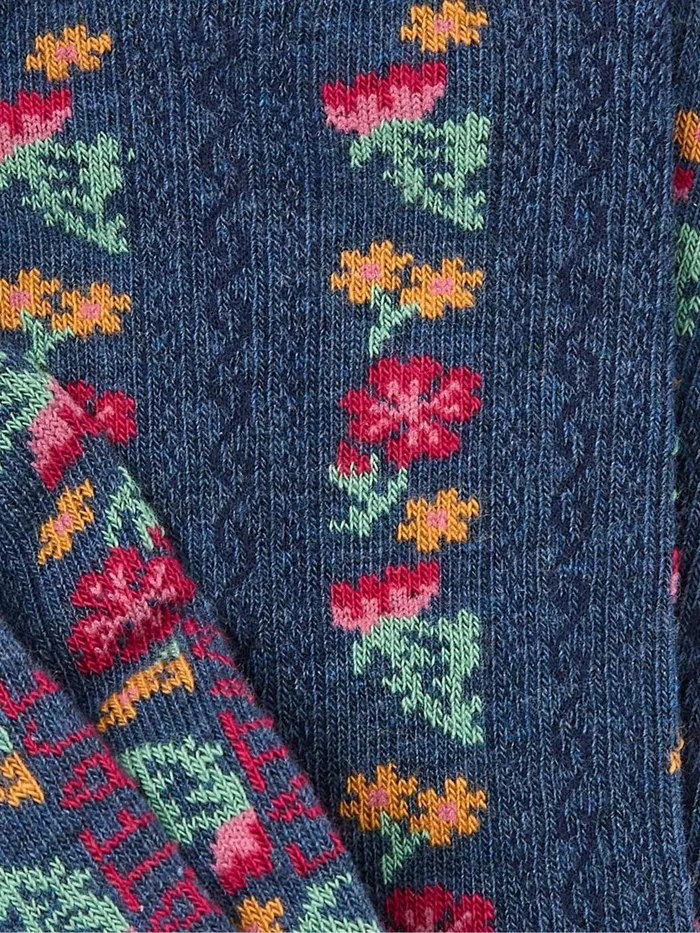 Fat Face 3 For 2 Socks Blue Floral Socks 1 Pack Size 47 8211 Women
