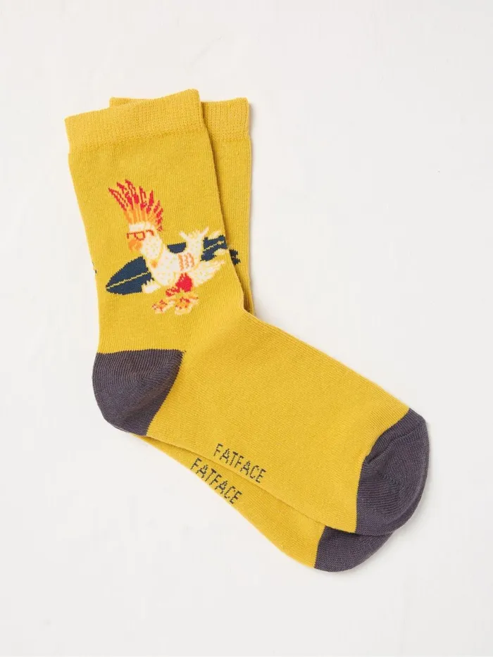 Fat Face 3 For 2 Socks Yellow Surfing Bird Socks 1 Pack 8211 Kids