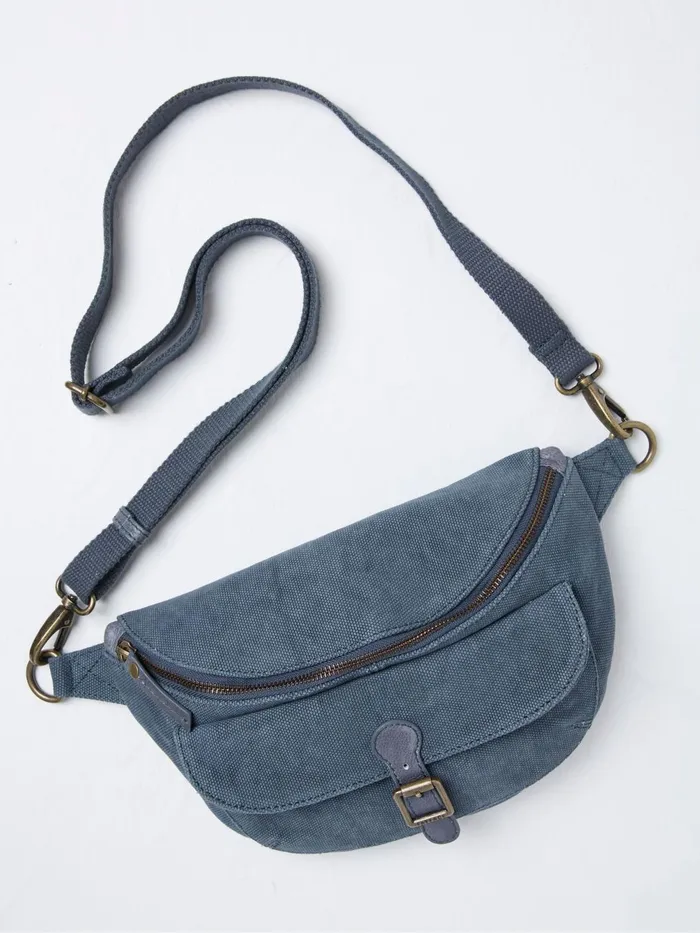 Fat Face Bags and Purses Blue Canvas Belt Bag 8211 Women