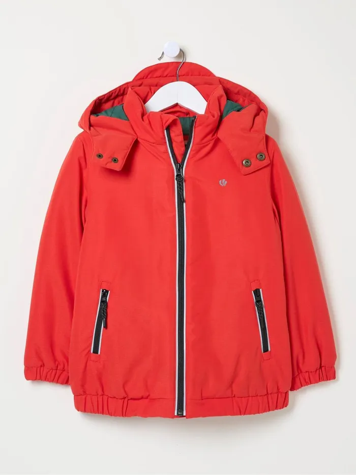 Fat Face Coats and Jackets Archie Red Hooded Padded Jacket 8211 Kids