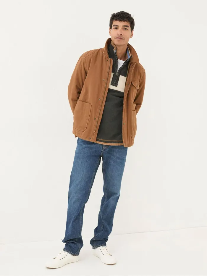 Fat Face Coats and Jackets Brandon Tan Brown Canvas Jacket 8211 Men