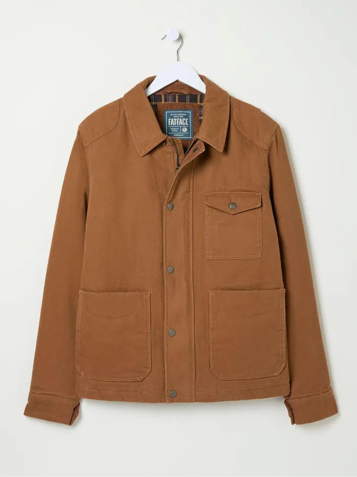 Fat Face Coats and Jackets Brandon Tan Brown Canvas Jacket 8211 Men