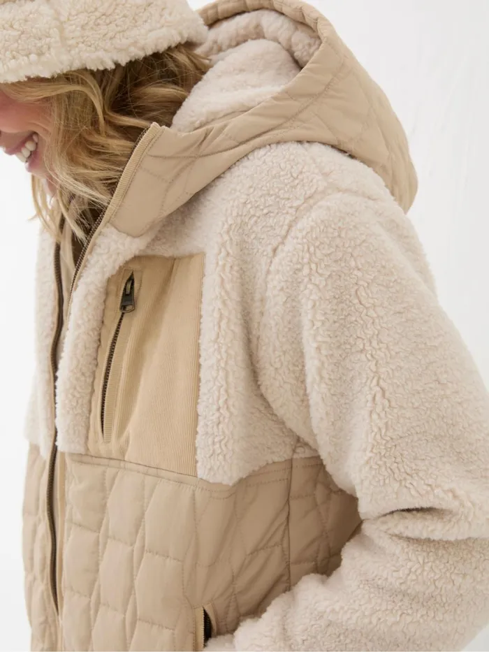 Fat Face Coats and Jackets Honey Natural Fleece Quilted Jacket 8211 Women