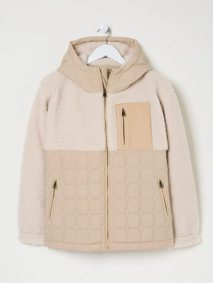 Fat Face Coats and Jackets Honey Natural Fleece Quilted Jacket 8211 Women