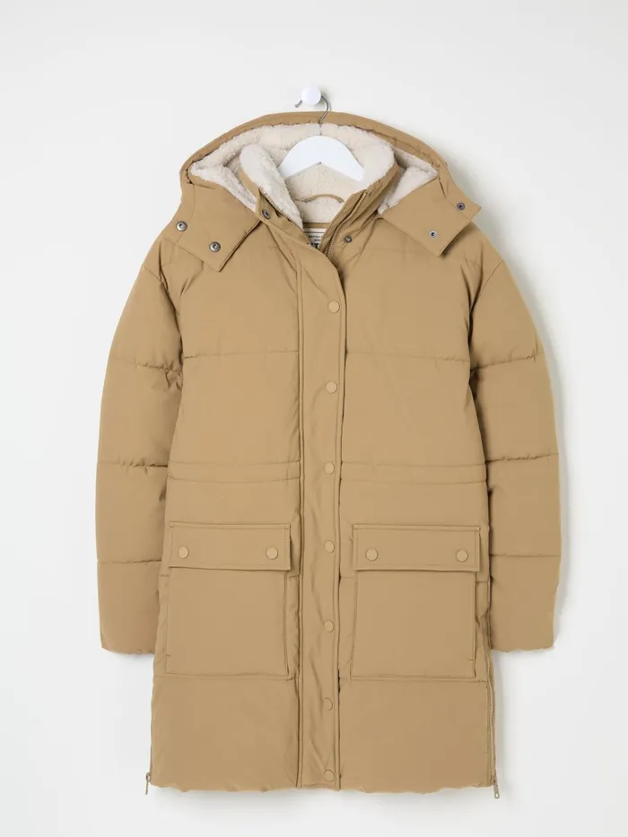 Fat Face Coats and Jackets Maddie Tan Brown Puffer Coat 8211 Women