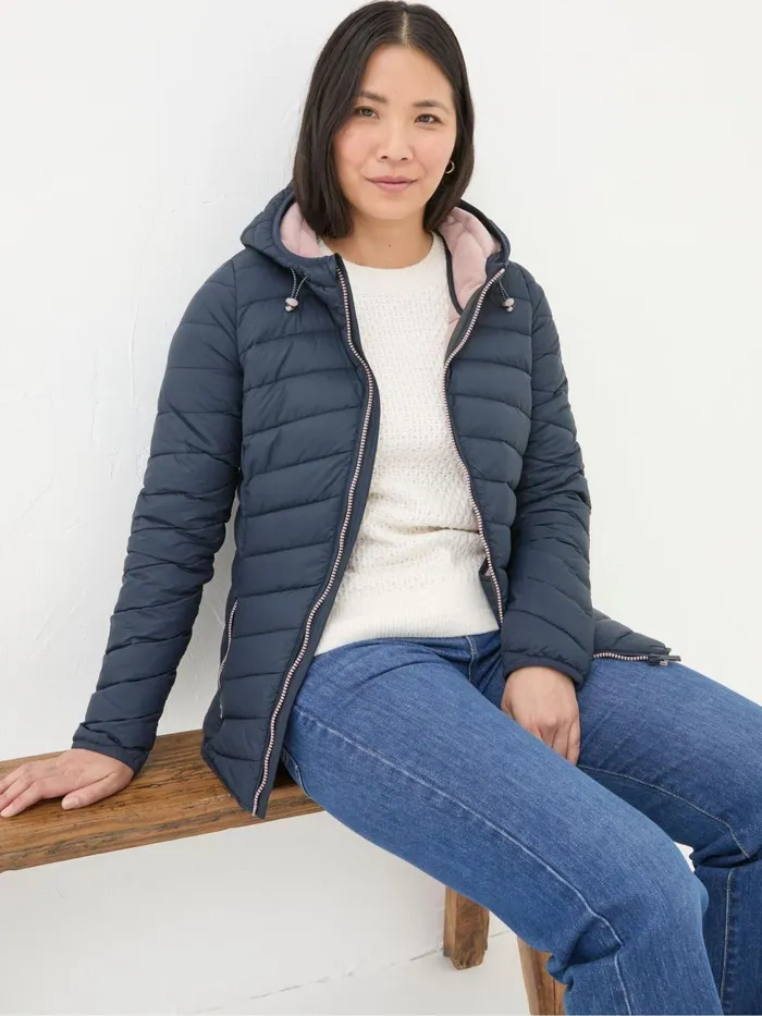 Fat Face Coats and Jackets Ruby Navy Lightweight Puffer Jacket 8211 Women