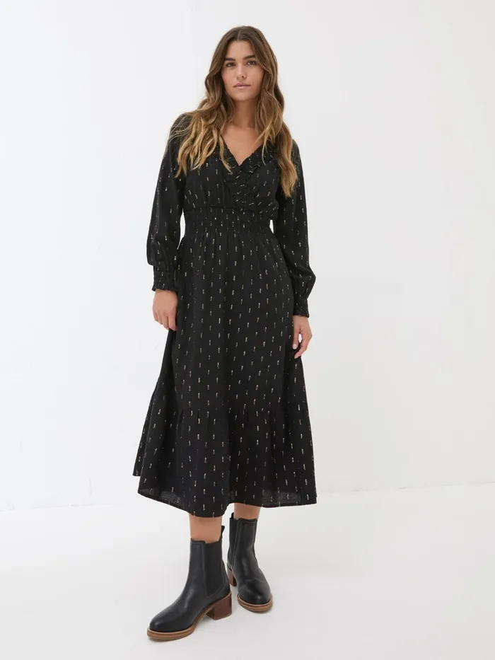 Fat Face Dresses Black Rosie Midi Dress 8211 Women