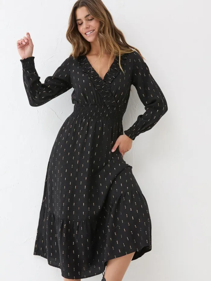 Fat Face Dresses Black Rosie Midi Dress 8211 Women