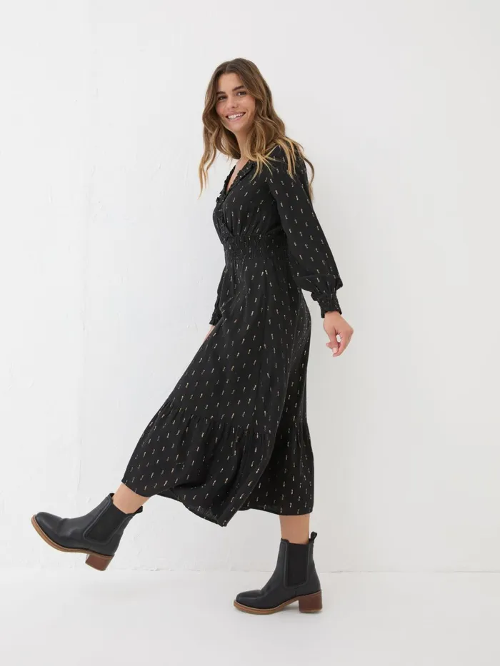 Fat Face Dresses Black Rosie Midi Dress 8211 Women