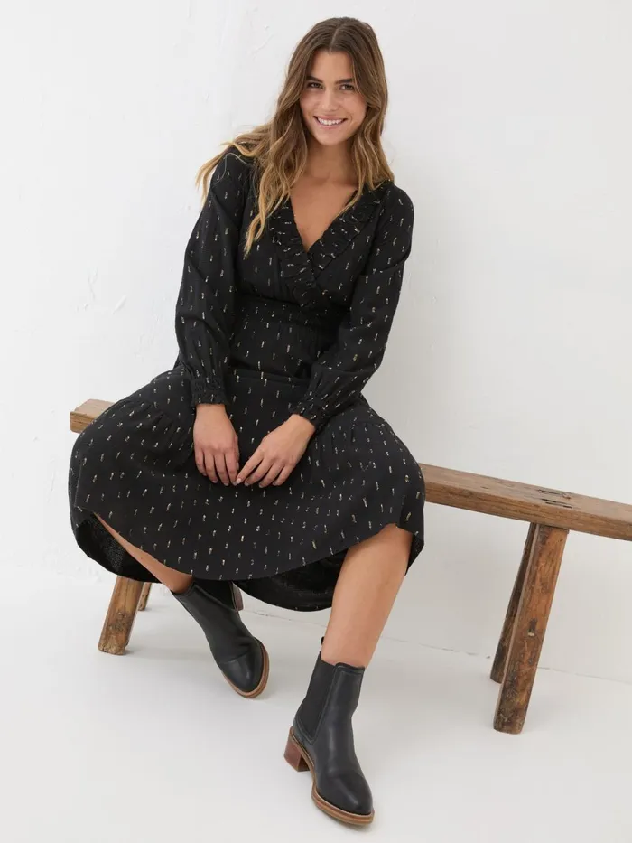 Fat Face Dresses Black Rosie Midi Dress 8211 Women