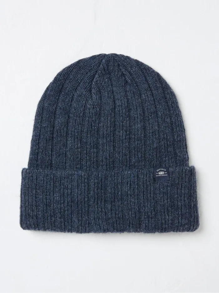 Fat Face Hats Sebastian Blue Marl Rib Beanie 8211 Men