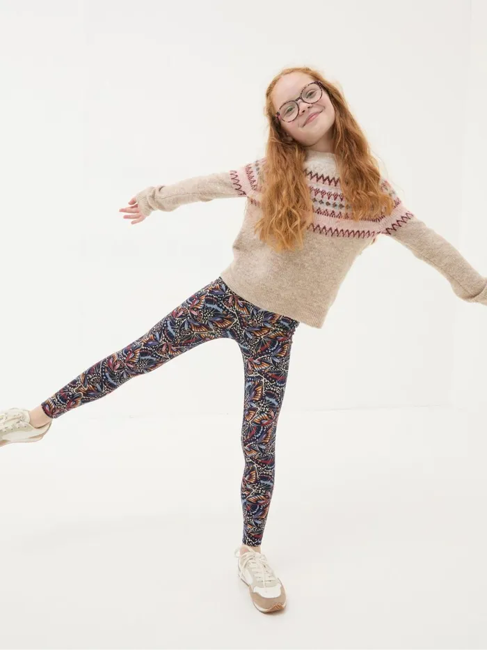 Fat Face Jeans and Leggings Blue 2 Pack Butterfly Legging 8211 Kids