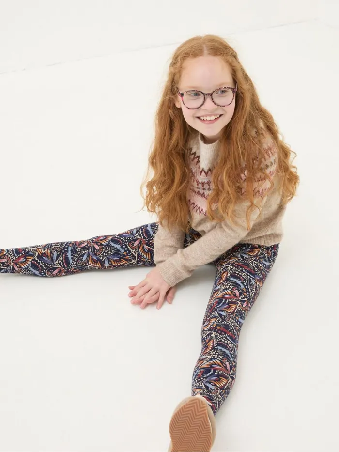 Fat Face Jeans and Leggings Blue 2 Pack Butterfly Legging 8211 Kids