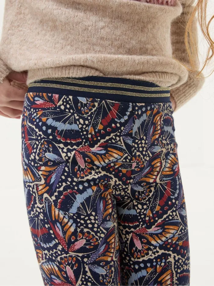 Fat Face Jeans and Leggings Blue 2 Pack Butterfly Legging 8211 Kids