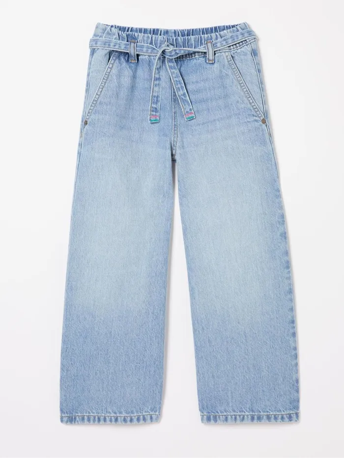 Fat Face Jeans and Leggings Blue Soft Denim Wide Leg Jeans 8211 Kids