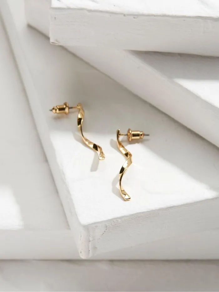 Fat Face Jewellery Gold Tone Abstract Drop Earrings 8211 Women