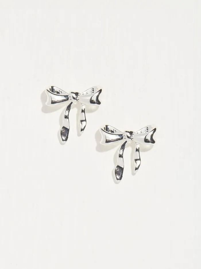 Fat Face Jewellery Silver Tone Bow Earrings 8211 Women