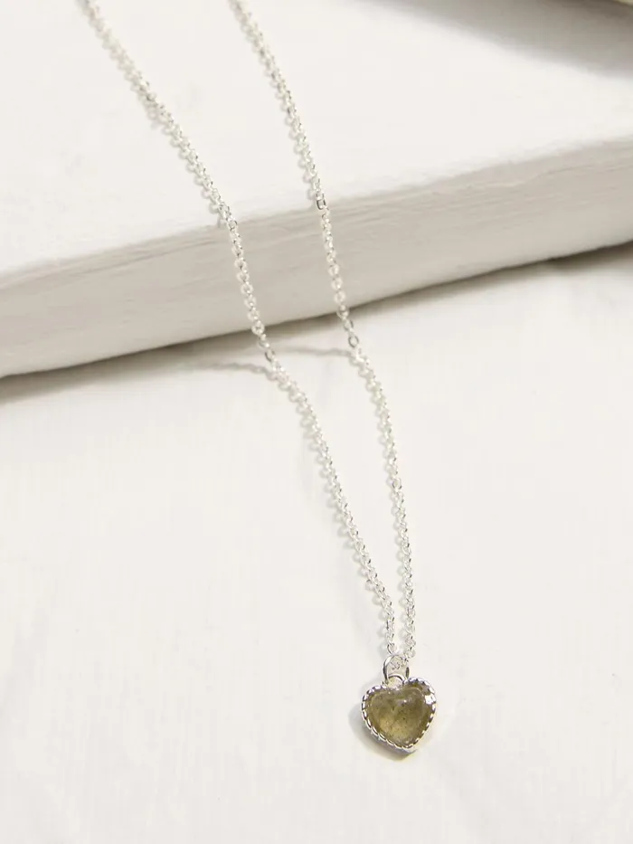 Fat Face Jewellery Silver Tone Heart Stone Necklace 8211 Women