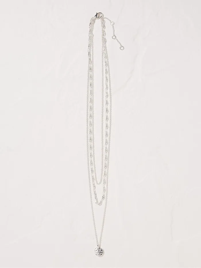 Fat Face Jewellery Silver Tone Stacked Necklace 8211 Women