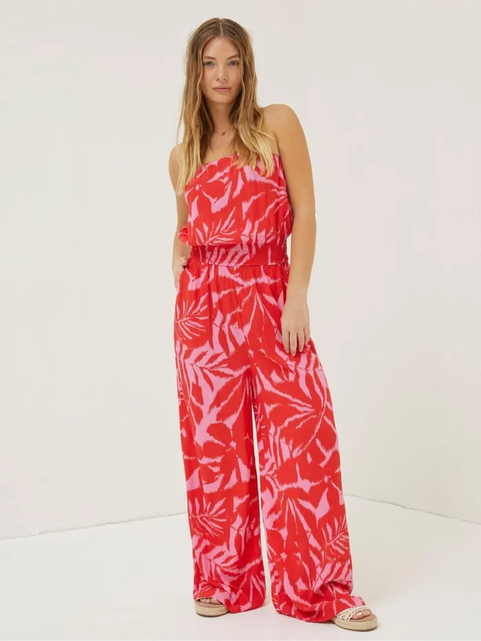 Fat Face Jumpsuits and Playsuits Red Bennie Ikat Jumpsuit 8211 Women