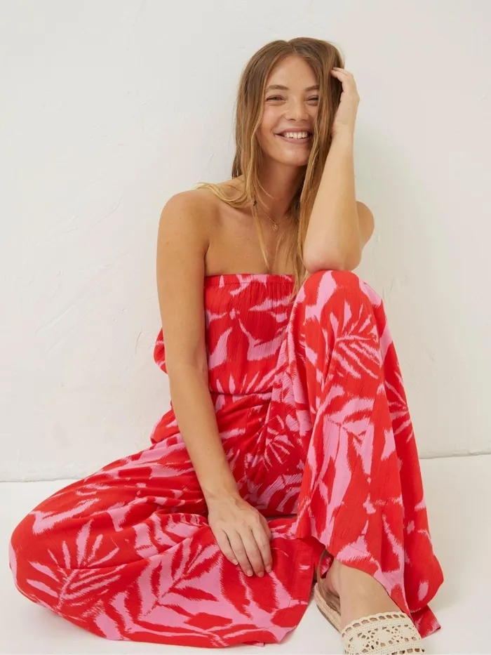 Fat Face Jumpsuits and Playsuits Red Bennie Ikat Jumpsuit 8211 Women