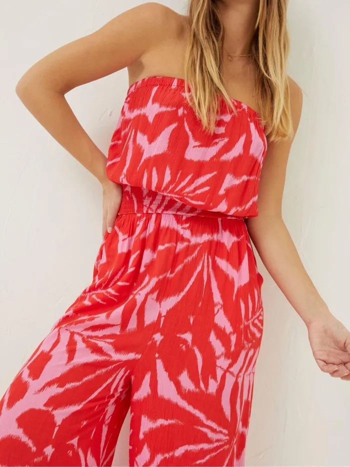 Fat Face Jumpsuits and Playsuits Red Bennie Ikat Jumpsuit 8211 Women
