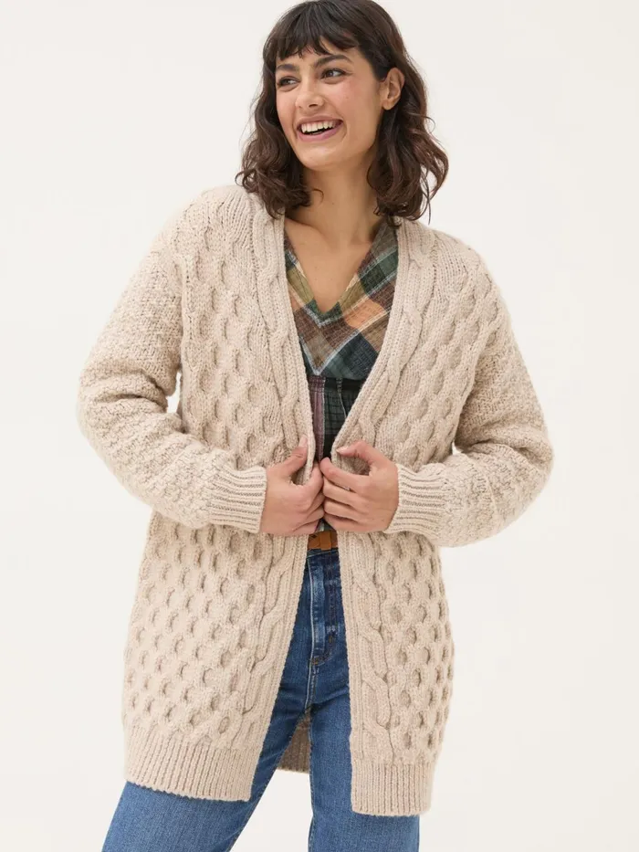 Fat Face Knitwear Ivory Ezzie Cardigan 8211 Women