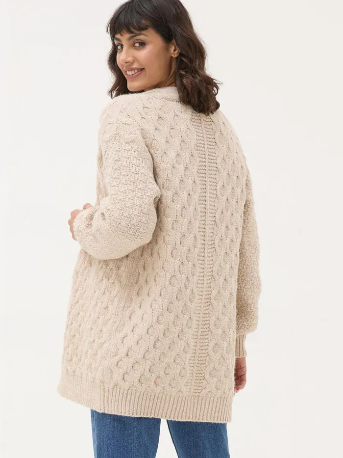 Fat Face Knitwear Ivory Ezzie Cardigan 8211 Women