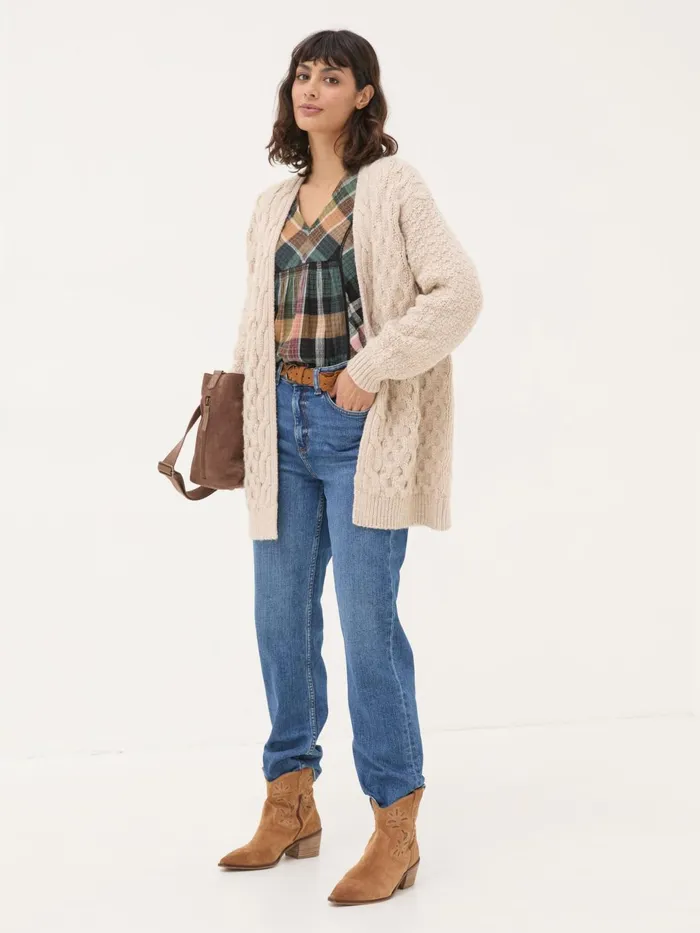 Fat Face Knitwear Ivory Ezzie Cardigan 8211 Women